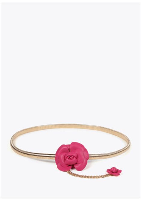 Cintura elasticizzata metallo fiori effetto LOLA CASADEMUNT | LS2506008FUCSIA